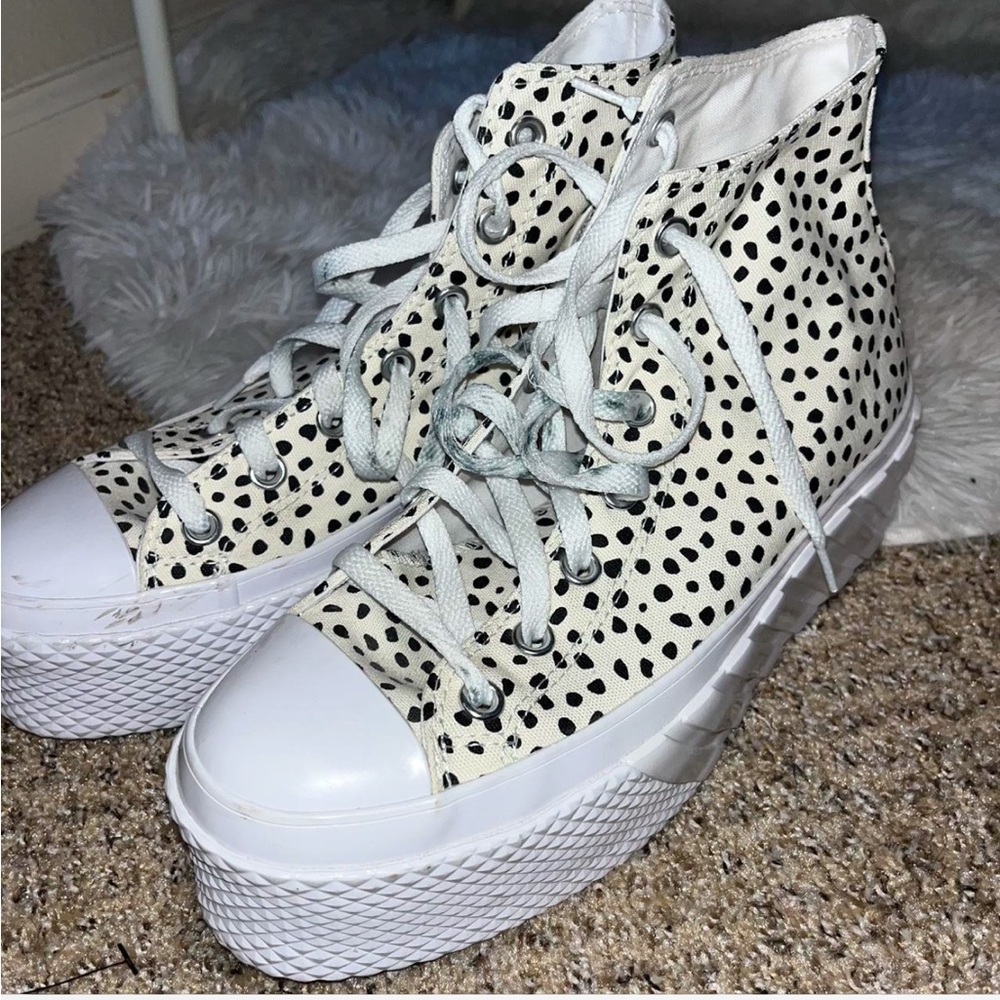Converse Polka Platform High Tops Size 9 Women